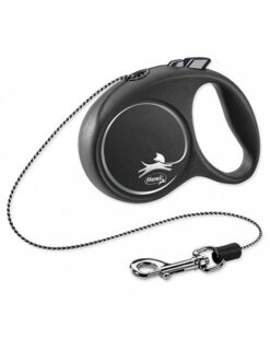 Vodítko Flexi Black Design S lanko 5 m čierne (do 12 kg) FLEXI www.bohre.sk