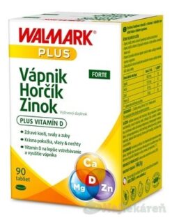 WALMARK Vápnik Horčík Zinok FORTE, 90 tbl WALMARK www.bohre.sk