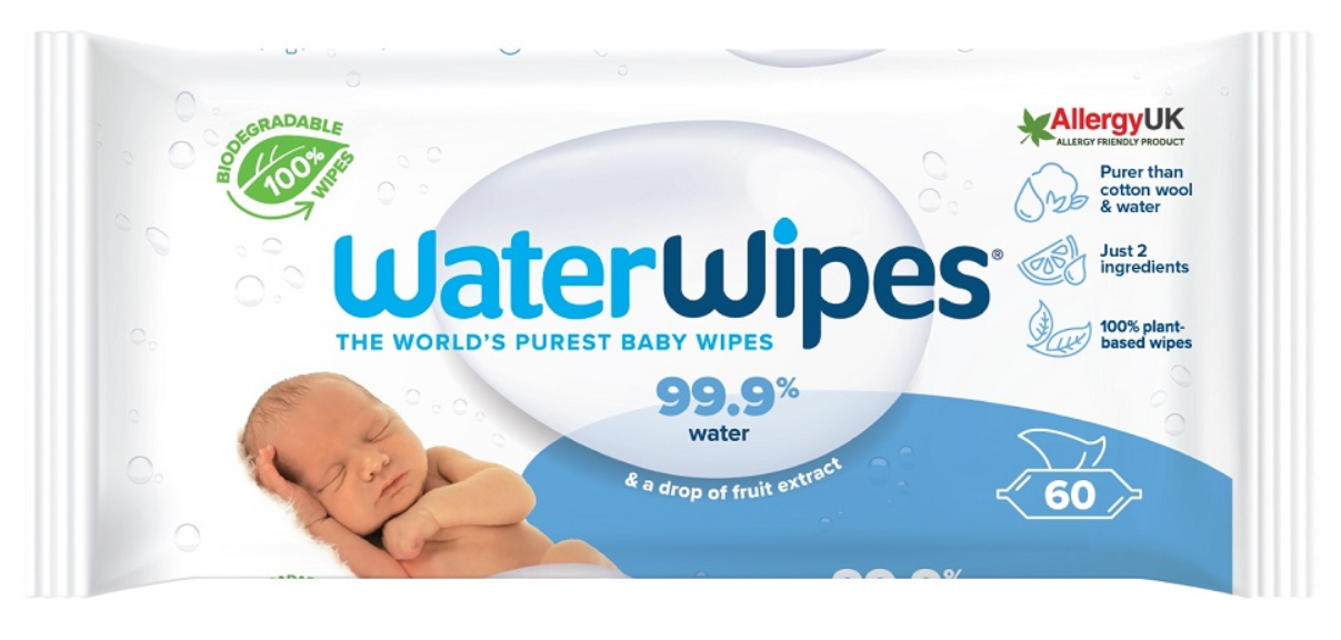 WATER WIPES Baby 100% bio odbúrateľné obrúsky detské vlhčené 60ks WATERWIPES www.bohre.sk