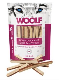 WOOLF soft duck and cod sandwich long 100 g Woolf www.bohre.sk