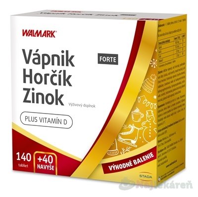 Walmark Vápnik Horčík Zinok Forte Promo 2020 180 tabliet WALMARK www.bohre.sk