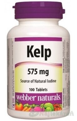 Webber Naturals Kelp 575 mg 100 tbl Webber Naturals www.bohre.sk