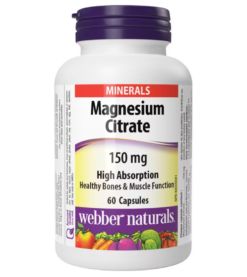 Webber Naturals Magnesium 150 mg 60 cps Webber Naturals www.bohre.sk