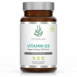 Wholefood Vitamín D3 2500 IU, 60 tabliet Imunita | Jód | Kĺby, svaly, kosti | MINERÁLY + VITAMÍNY | Únava, vyčerpanie, energia | Vápnik | Vegánske potraviny | Vitamín D www.bohre.sk