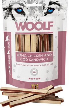 Woolf Dog Chicken & Codfish Soft Sandwich LONG 100 g Woolf www.bohre.sk