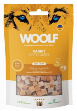 Woolf Dog Soft Cubes králik, maškrta pre psy 100g Woolf www.bohre.sk