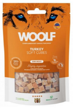 Woolf Dog Soft Cubes morka, maškrta pre psy 100g Woolf www.bohre.sk