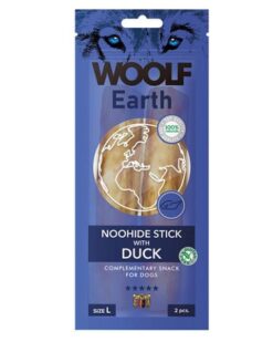 Woolf Earth Noohide Sticks with Duck L 85 g Woolf www.bohre.sk