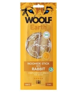 Woolf Earth Noohide Sticks with Rabbit L 85 g Woolf www.bohre.sk