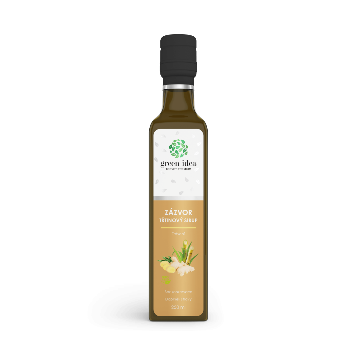 Zázvorový sirup trstinový 250 ml - Green idea Green idea www.bohre.sk