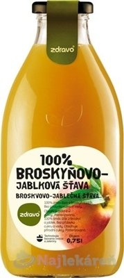 Zdravo 100% BROSKYŇOVO-JABLKOVÁ ŠŤAVA, 0,75l Zdravo organic www.bohre.sk