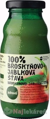 Zdravo 100% BROSKYŇOVO-JABLKOVÁ ŠŤAVA  200 ml Zdravo organic www.bohre.sk
