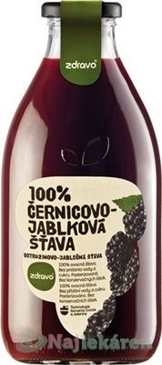 Zdravo 100% ČERNICOVO-JABLKOVÁ ŠŤAVA  0,75 l Zdravo organic www.bohre.sk