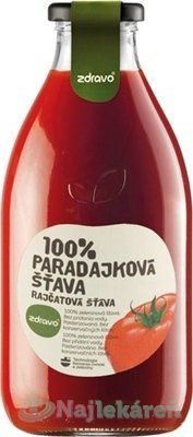 Zdravo 100% PARADAJKOVÁ ŠŤAVA  0,75 l Zdravo organic www.bohre.sk