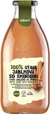 Zdravo 100% ŠŤAVA JABLKOVÁ SO ŠKORICOU 0,75l Zdravo organic www.bohre.sk