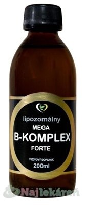 Zdravý svet Lipozomálny MEGA B-KOMPLEX forte 200 ml Bio Racio Dia www.bohre.sk