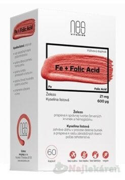 nesVITAMINS Fe 21 mg + Folic Acid 600 µg 60 ks Nes group, s. r. o. www.bohre.sk