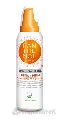 omega PANTHENOL 9% ALOE VERA chladivá pena po opaľovaní v spreji 200ml Omega Panthenol www.bohre.sk