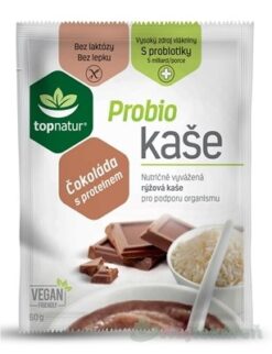 topnatur Probio KAŠA Čokoláda s proteínom, instantná ryžová kaša, 60g Topnatur www.bohre.sk
